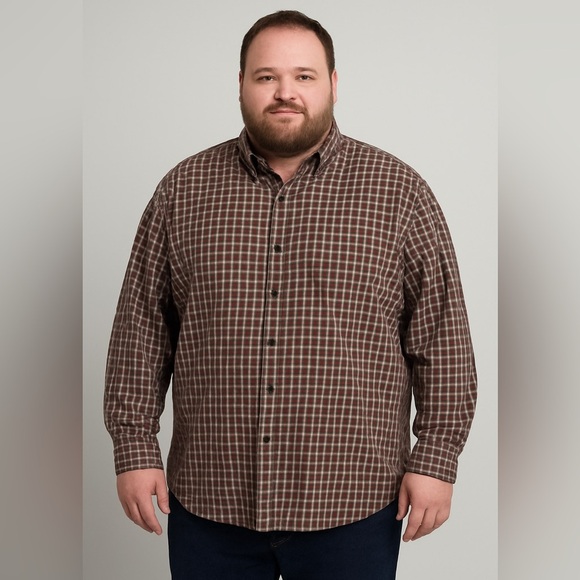 Cremieux Classic Fit Buffalo Plaid Reversible Long Sleeve Woven Shirt Sz 2XB - Picture 1 of 16